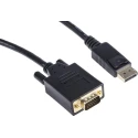 RS PRO Male DisplayPort to Male VGA Polyvinyl Chloride DisplayPort Cable 1 m 186-3037