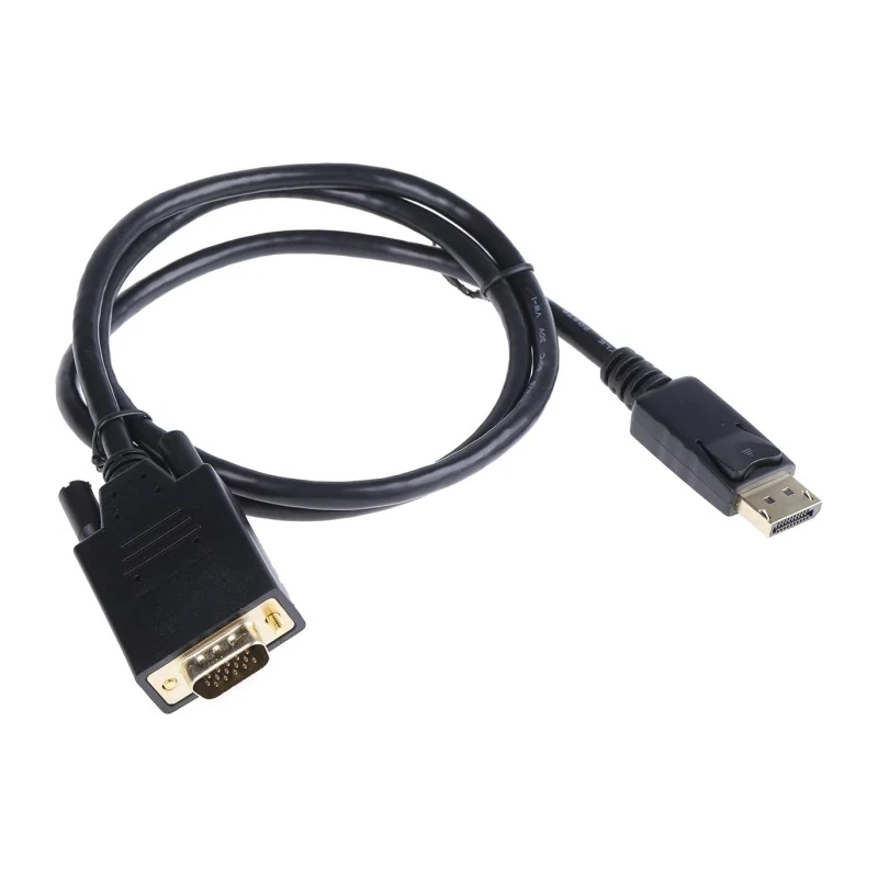 RS PRO Male DisplayPort to Male VGA Polyvinyl Chloride DisplayPort Cable 1 m 186-3037
