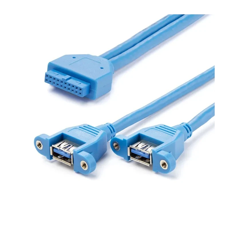 StarTech.com USB 3.0 Female USB Type A to Female IDC Cable, Blue Jacket, 500 mm USB3SPNLAFHD