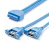 StarTech.com USB 3.0 Female USB Type A to Female IDC Cable, Blue Jacket, 500 mm USB3SPNLAFHD