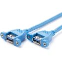 StarTech.com USB 3.0 Female USB Type A to Female IDC Cable, Blue Jacket, 500 mm USB3SPNLAFHD