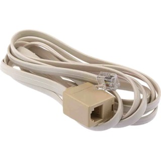 RS PRO SPJ Series 1 Port RJ11 Female to RJ11 Male Extender Cat3 Cable 200mm Length RJ11