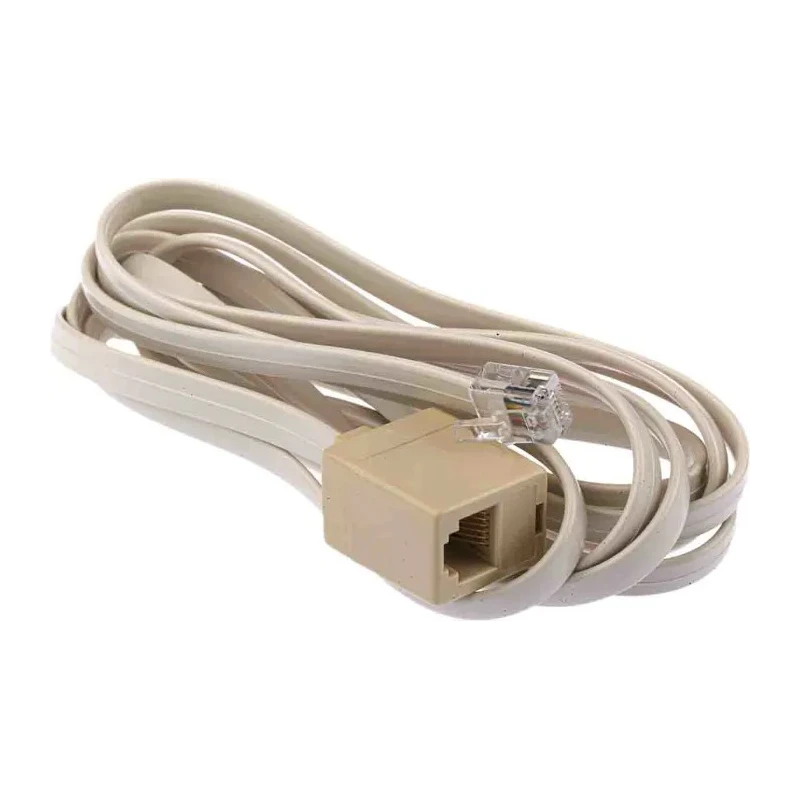 RS PRO SPJ Series 1 Port RJ11 Female to RJ11 Male Extender Cat3 Cable 200mm Length RJ11