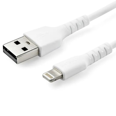 StarTech.com USB 2.0, Male USB Type A to Male Lightning Connector Cable, White Jacket, 1 m RUSBLTMM1M