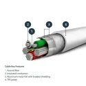 StarTech.com USB 2.0, Male USB Type A to Male Lightning Connector Cable, White Jacket, 1 m RUSBLTMM1M