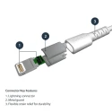 StarTech.com USB 2.0, Male USB Type A to Male Lightning Connector Cable, White Jacket, 1 m RUSBLTMM1M