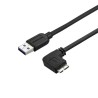 StarTech.com USB 3.0 Male USB Type A to Male Micro USB Type B Cable, Black, 2m USB3AU2MRS