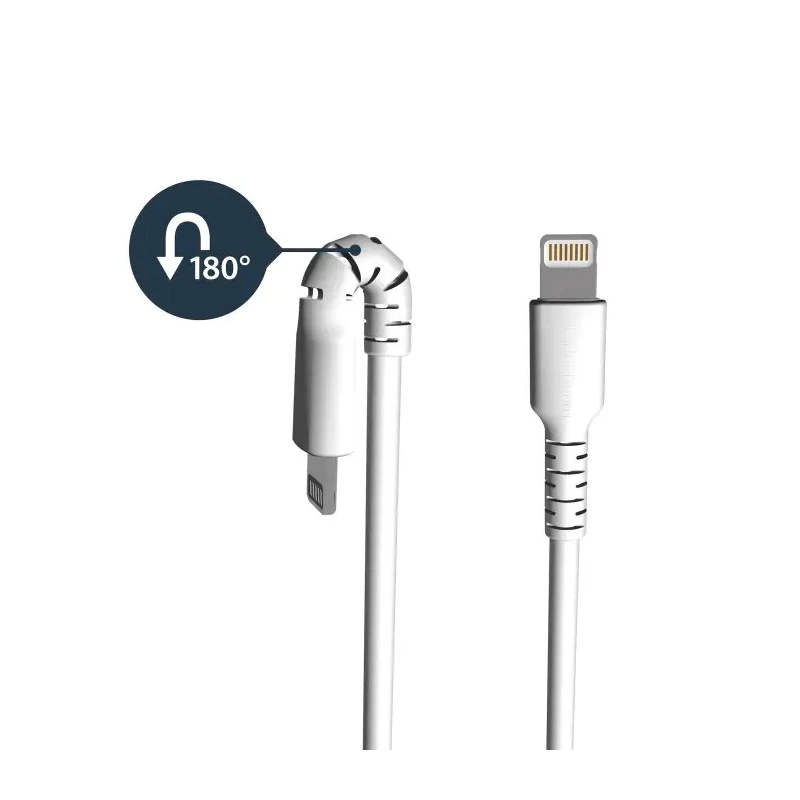 StarTech.com USB 2.0, Male USB Type A to Male Lightning Connector Cable, White Jacket, 1 m RUSBLTMM1M