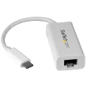 StarTech.com USB 3.0 5Gbps Network Speed USB Ethernet Adapter, USB Type C, 125mm Cable, White US1GC30W