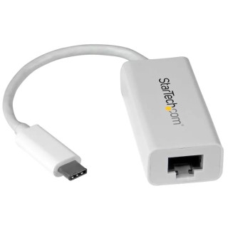StarTech.com USB 3.0 5Gbps Network Speed USB Ethernet Adapter, USB Type C, 125mm Cable, White US1GC30W