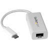 StarTech.com USB 3.0 5Gbps Network Speed USB Ethernet Adapter, USB Type C, 125mm Cable, White US1GC30W