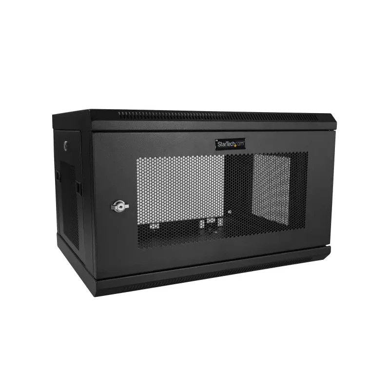 StarTech.com 6U Wall Mount Server Cabinet Steel Black 371mm Height 450mm Depth 600mm Width RK616WALM