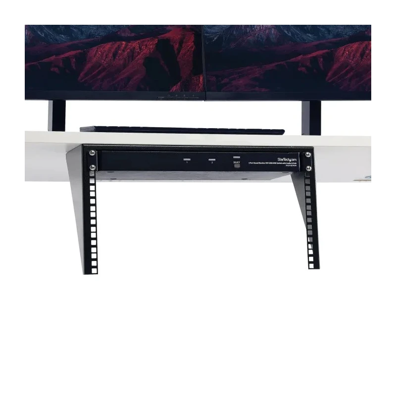 StarTech.com RK Series Black 6U Steel Server Rack 2 Post Frame 282mm Height 50.5cm Width RK619WALLV