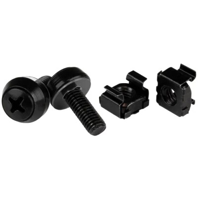 StarTech.com CABSCREW Series Metal Mounting Screw M6 Thread for Server Racks and Cabinets, 100 Per Pack CABSCREWM62B