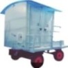 Four Seated Mobile Toilet Trolley On Two Wheels