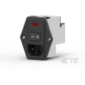 TE Connectivity 230V AC 10A Flange IEC Power Line Filter Faston PE0SXDSXB