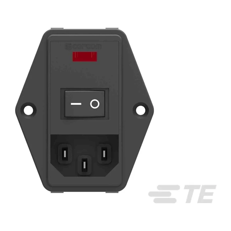 TE Connectivity 230V AC 10A Flange IEC Power Line Filter Faston PE0SXDSXB