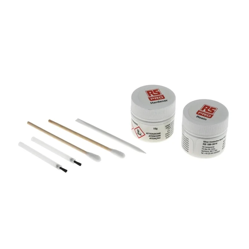 RS PRO Conductive Epoxy Liquid Adhesive Grey 10 g 186-3616