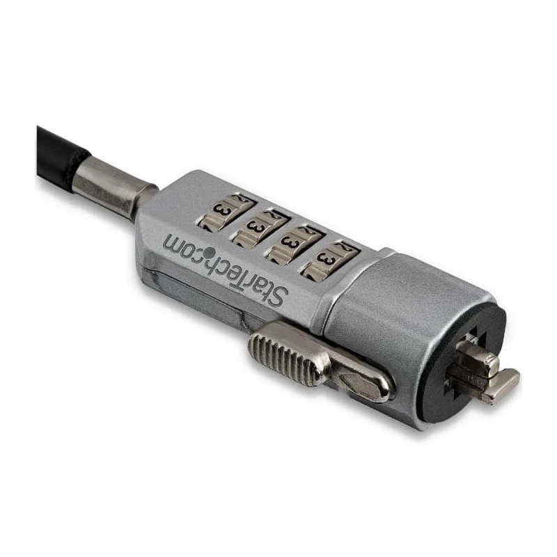StarTech.com Laptop Lock Cable Lock with 1.8m Vinyl-Coated Steel Cable for K-Slot Devices LTLOCK