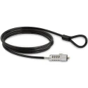 StarTech.com Laptop Lock Cable Lock with 1.8m Vinyl-Coated Steel Cable for K-Slot Devices LTLOCK