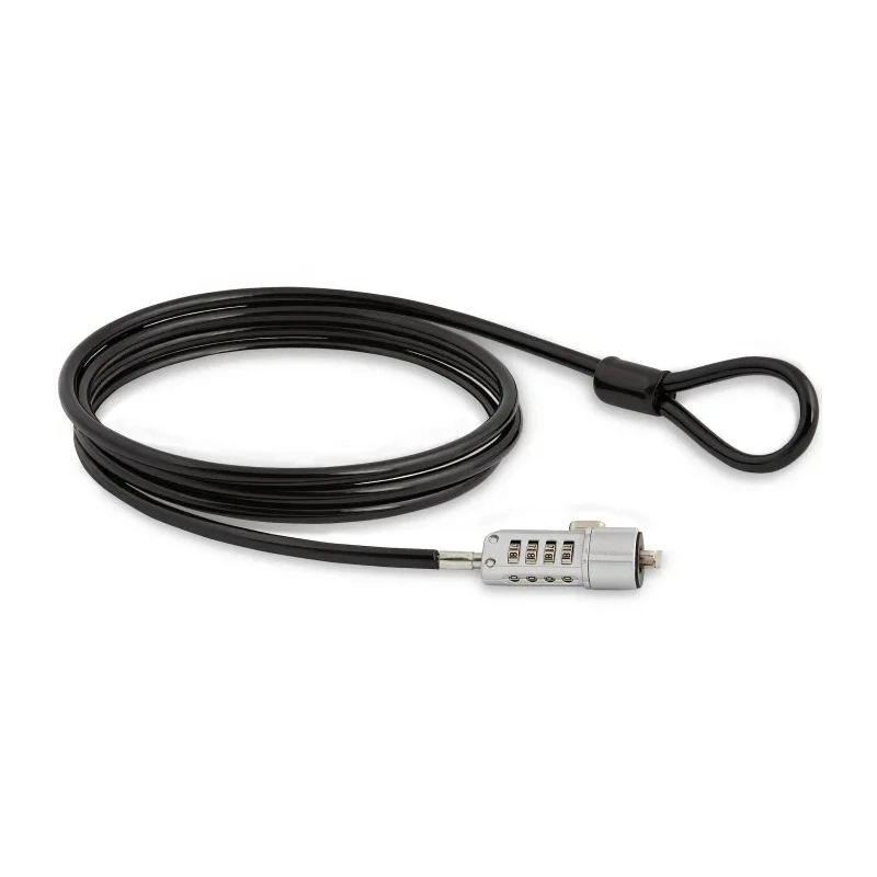 StarTech.com Laptop Lock Cable Lock with 1.8m Vinyl-Coated Steel Cable for K-Slot Devices LTLOCK
