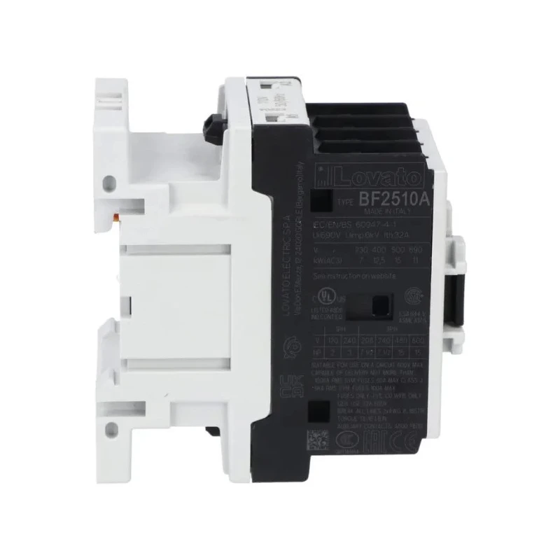 Lovato AC Motor Control Contactor 3-Pole 25 A 11 kW 24V AC Coil 440V AC BF2510A024