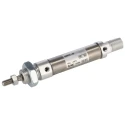 SMC 16 mm Bore Pneumatic Piston Rod Cylinder, Double Acting, Rubber Cushioned, Aluminium Alloy Body, 25 mm Stroke C85N16-25
