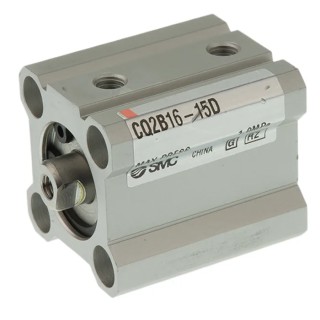 SMC Pneumatic Compact Cylinder Double Acting 16mm Bore, 15mm Stroke CQ2 Series CQ2B16-15D