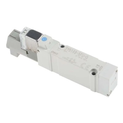 SMC Pneumatic Solenoid Valve 5/2 Function Manifold Mount Die Cast Aluminium Body 24V DC 0.4W SY5000