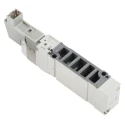 SMC Pneumatic Solenoid Valve 5/2 Function Manifold Mount Die Cast Aluminium Body 24V DC 0.4W SY5000