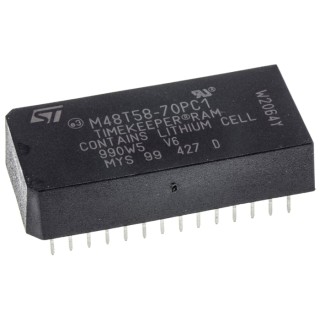 STMicroelectronics Real Time Clock 8.19 kB DW:DM:M:Y, 28-Pin PCDIP Through Hole M48T58-70PC1