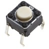 Omron Grey Tactile Switch Plunger, 0.9 mm Actuator Length, SPST 50mA 24 V dc Through Hole Mount B3F-1000