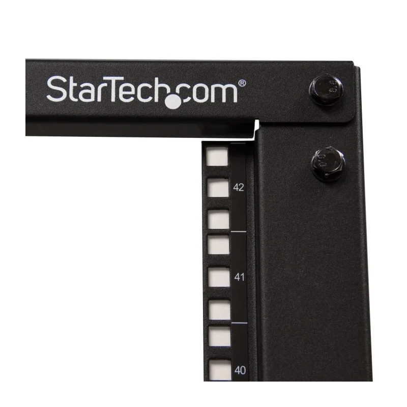 StarTech.com 4PO Series Black Steel 42U Server Rack, 4 Post Frame, 101.7 mm Depth, 2 m Height 4POSTRACK42