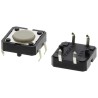 Omron Ivory Tactile Switch Plunger 0.8 mm SPST 50mA 24 V dc Through Hole B3F-4000