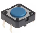 Omron IP00 Blue Tactile Switch Plunger 0.8 mm SPST 50mA 24 V dc Through Hole B3F-5000