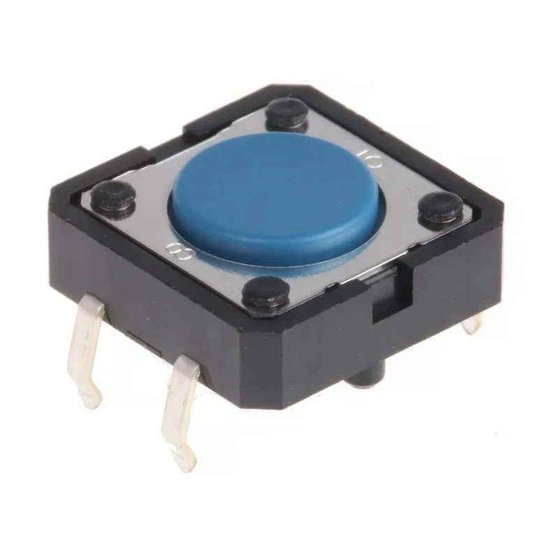 Omron IP00 Blue Tactile Switch Plunger 0.8 mm SPST 50mA 24 V dc Through Hole B3F-5000