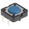 Omron IP00 Blue Tactile Switch Plunger 0.8 mm SPST 50mA 24 V dc Through Hole B3F-5000