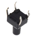 Omron IP00 Tactile Switch Plunger, 6.1 mm, SPST 50mA 24 V dc, Through Hole B3F-1070