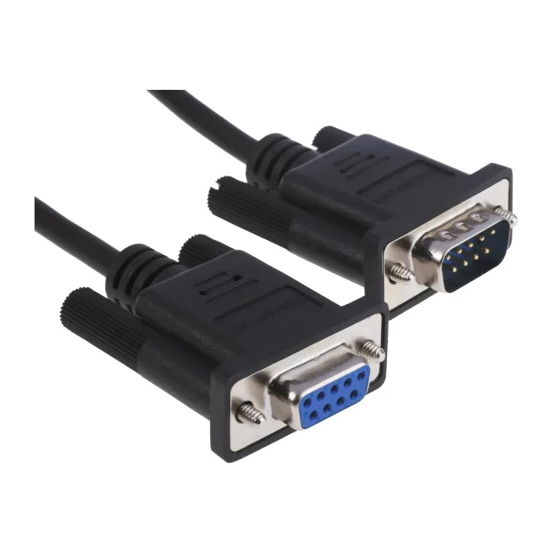 StarTech.com Male D-Sub 9-Pin to Female DB9 Serial Cable 0.5m Polyvinyl Chloride MXT10050CMBK