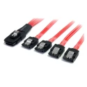 StarTech.com Male Mini SAS to Female Straight SATA Cable, 1 m SAS8087S4100