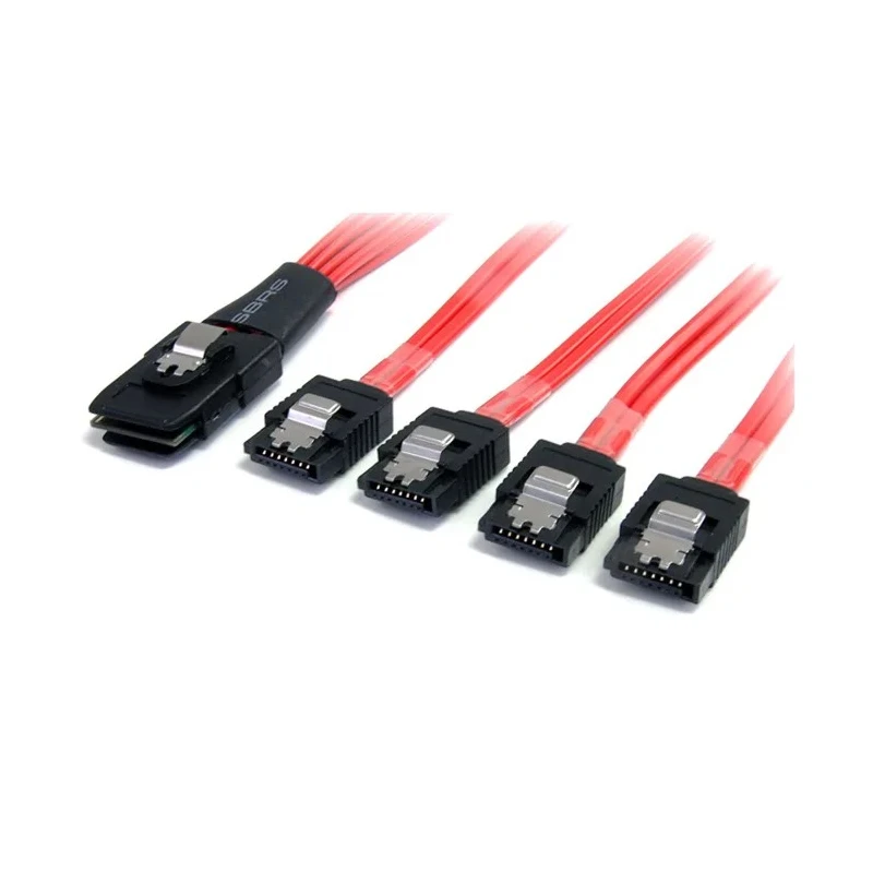 StarTech.com Male Mini SAS to Female Straight SATA Cable, 1 m SAS8087S4100