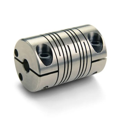 Ruland 25.4 mm Outer Diameter 10 mm Bore 38.1 mm Length Aluminium Clamp Style Flexible Coupler FCMR25-10-10-SS