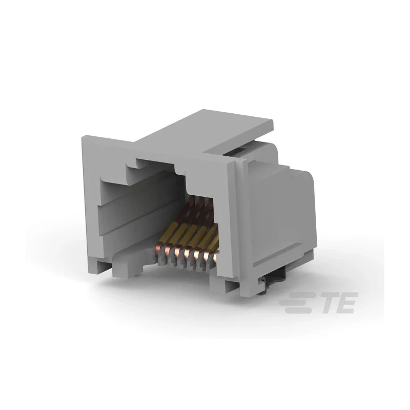 TE Connectivity RJ45 Connector Female Surface Mount Cat5 Unshielded Right Angle 1 Port 8 Way 5406721-1