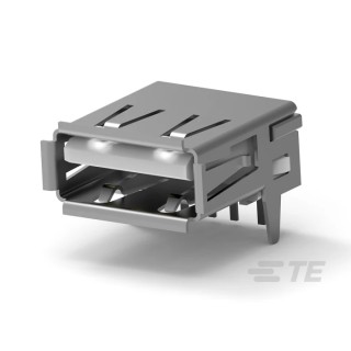 TE Connectivity Right Angle Through Hole Female USB Type A USB Connector USB 2.0 6364372-2