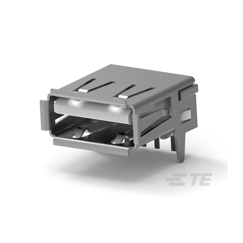 TE Connectivity Right Angle Through Hole Female USB Type A USB Connector USB 2.0 6364372-2