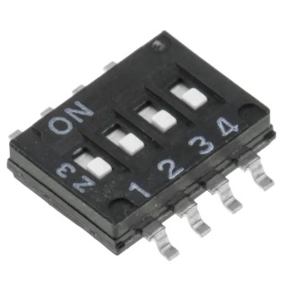 Omron Rotary Coded DIP Switch Surface Mount, Slide Actuator, Ultra Low Profile 1.55mm A6H4101