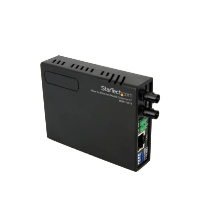 StarTech.com Media Converter RJ45, ST Multimode, 10000Mbps, 100Mbps Data Transfer Rate, Half Duplex & Full Duplex, 2km Range 