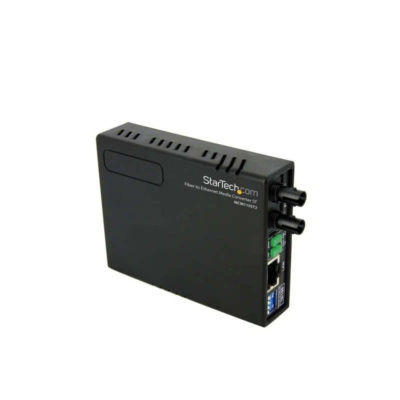 StarTech.com Media Converter RJ45, ST Multimode, 10000Mbps, 100Mbps Data Transfer Rate, Half Duplex & Full Duplex, 2km Range 