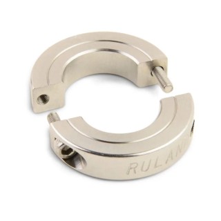 Ruland Stainless Steel Two Piece Shaft Collar, Clamp Screw Fastening, OD 20 mm, Width 5.5 mm ENSP20-5MM-SS