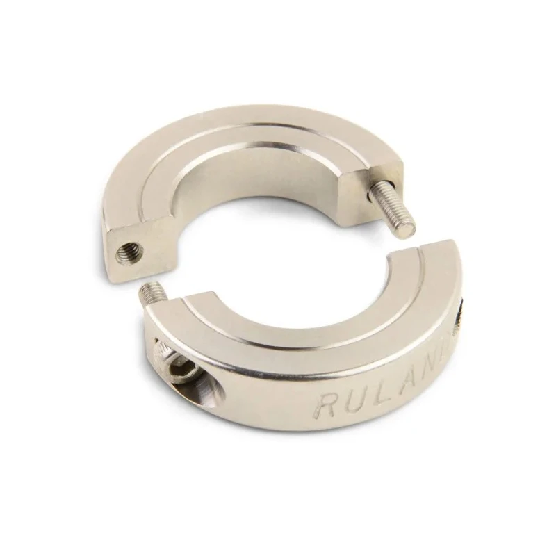 Ruland Stainless Steel Two Piece Shaft Collar, Clamp Screw Fastening, OD 20 mm, Width 5.5 mm ENSP20-5MM-SS